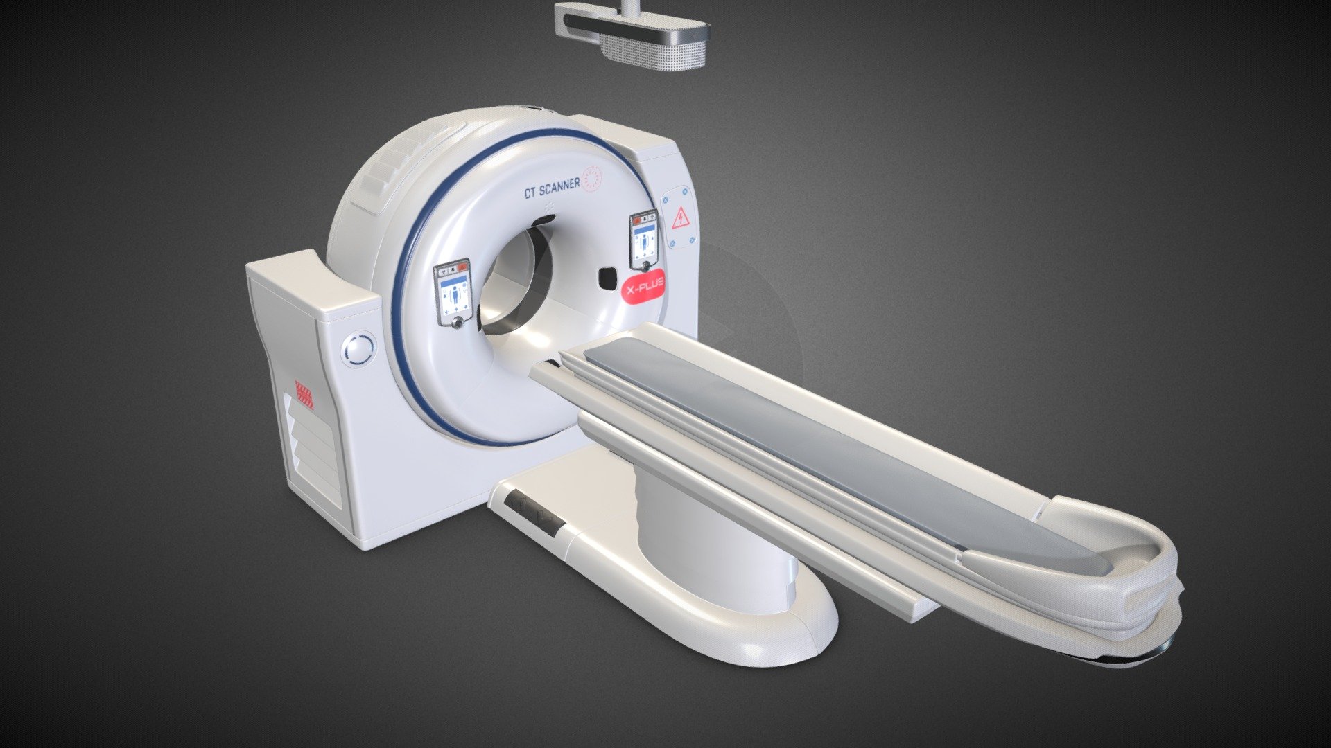 3D CT scan reconstruction showing detailed cross-sectional anatomy