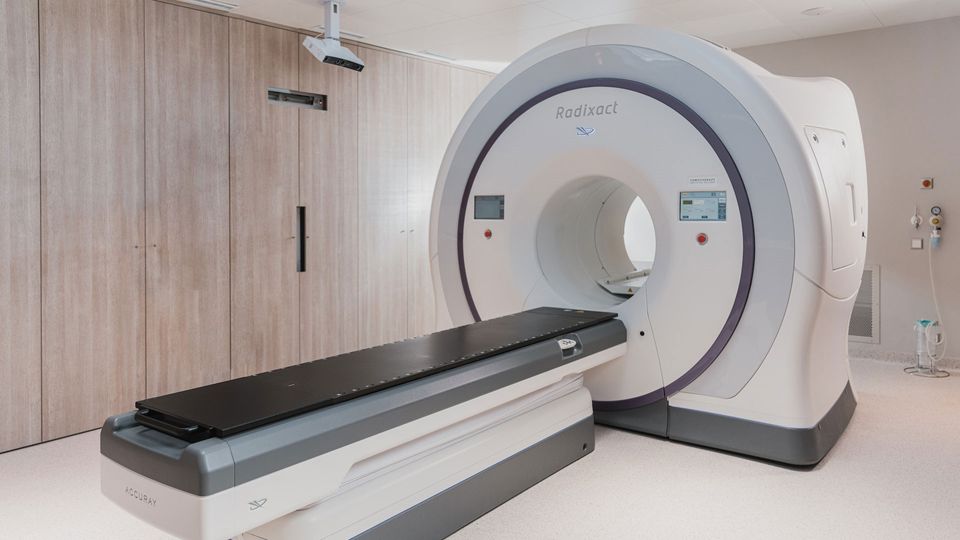 Modern MRI machine used for advanced diagnostic imaging